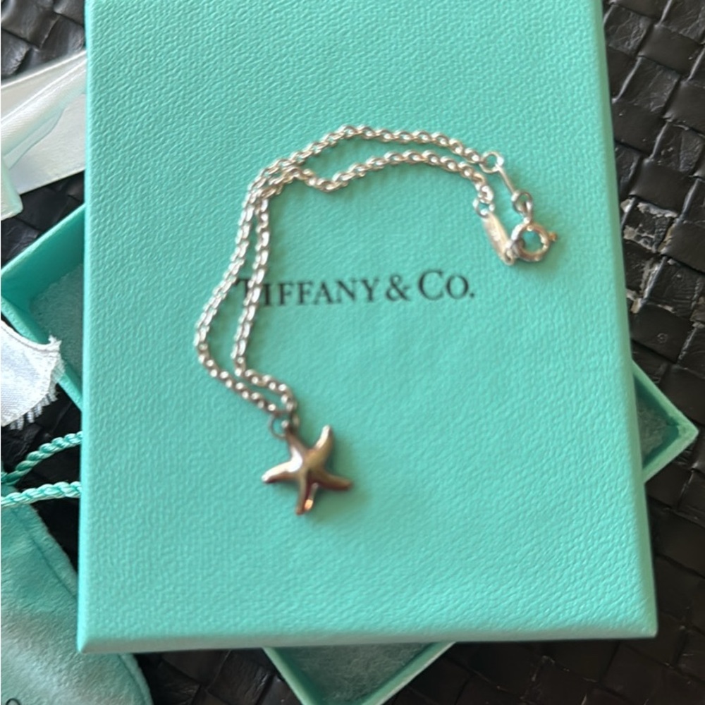 Tiffany & Co. Silver Starfish Pendant Necklace